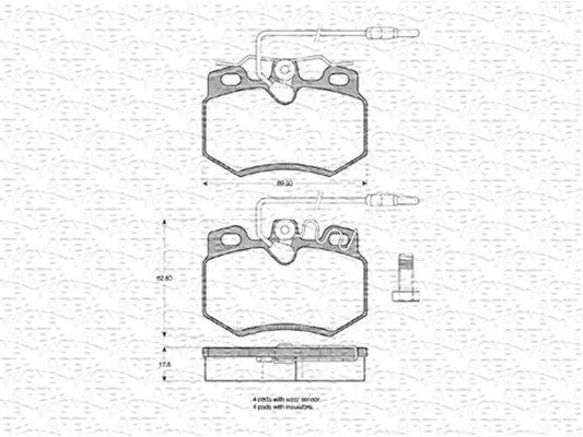 MAGNETI MARELLI Комплект тормозных колодок, дисковый тормоз 430216170217